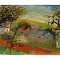 thumbnail image 2 of Morgan Russell 14x12 Gold Ornate Wood Frame and Double Matted Museum Art Print Titled - The Farm to the Layers (C. 1920s), 2 of 4