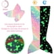 thumbnail image 3 of Manta de cola de sirena para niños - Mantas de cola de sirena que brillan en la oscuridad - Manta de sirena de franela Regalos para niñas - Unicornio luminoso Super suave Tie Dye Juguetes para niñas -, 3 of 5