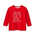 thumbnail image 3 of CCRFTGI Valentine's Day Girls Tops Size 6 3/4 Length Sleeve Cute Love Letter Print T-Shirt Girls Fashion Round Neck Tshirts Soft Spring Day Tween Girls Clothes Watermelon Red 4-5Y, 3 of 3