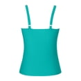 thumbnail image 5 of Ttongbb Women Tankini Tops Full Coverage Removable Pads Long Ruched Swimwear Tops Seaside Vacation Pool Bathing Suit Tops, 5 of 5