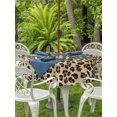 thumbnail image 3 of Outdoor Table Cloth with Umbrella Hole and Zipper, Leopard Waterproof Round Tablecloth 54 Inch, Brown Black Beige Modern Abstract Impressionist Washable Table Cover for Outside Party Patio Picnic, 3 of 8