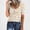 White, variant on QUNYINEY White Tops for Women Trendy Crew Neck Casual Floral Short Sleeve Shirts Ribbed Loose Button Tee Shirts Womens