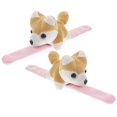 thumbnail image 4 of 2Pcs Yellow Plush Slap Bracelet Animal Shape Cartoon Style Wearable Decorative for Party Halloween Birthday, 4 of 9