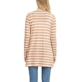 thumbnail image 5 of Cueply Womens Cardigan Long Sleeve lightweight Striped Open Front Casual Button Loose Knit Sweater, 5 of 6