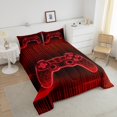 thumbnail image 4 of Erosebridal Geometric Gamepad Bedding Queen Comforter Set, Abstract Stripe Down Comforter, Gaming Sports Decor, Reversible, 4 of 7