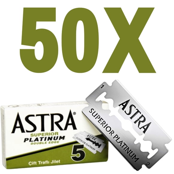 Cuchillas de afeitar de doble filo ASTRA Platinum, 50 unidades