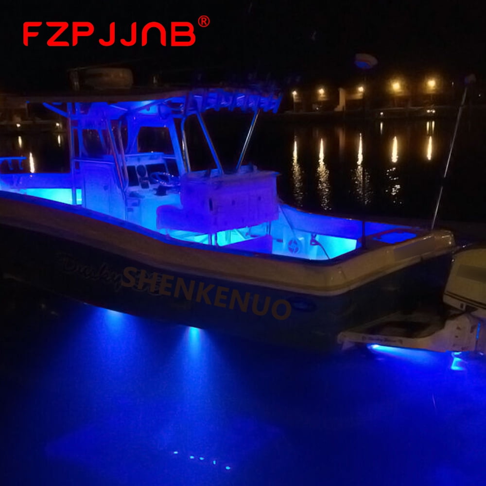 FZPJJNB 12V 5M Waterproof LED Marine Boat Yacht Deck Pontoon Light Blue
