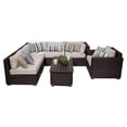 thumbnail image 2 of TK Classics Venice Wicker 7 Piece Patio Conversation Set with Club Chair and 2 Sets of Cushion Covers, 2 of 3