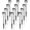 thumbnail image 1 of Luces solares para exteriores, paquete de 12 luces solares de acero inoxidable para exteriores a prueba de agua, luces LED para pasillos Luces solares para exteriores Luces solares para jardín pa, 1 of 5