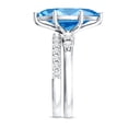 thumbnail image 4 of Rosec Jewels IGI Certified Lab Grown Blue Diamond Marquise Wedding Ring Set for Women - 4 Carat Diamond Engagement Ring with Band, 925 Sterling Silver, US 4.00, 4 of 9
