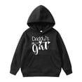 thumbnail image 4 of SONXAHE Toddler Girl's Daddy's Toddler Girl Arrow Heart Text Hoodie Long Sleeve Casual Pullover Family Hooded Sweatshirt,Black, 4 of 4
