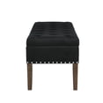 thumbnail image 3 of Tufted Bench with Internal Storage for Counter Stools | Stylish Seating and Storage for Items | Velvet Upholstered and TB117 Foam | Safety Hinges for Quiet Operation, 3 of 4