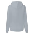 thumbnail image 6 of Hoodies for Women Sweaters for Women Women's Autumn and Winter Solid Color Pullover Hooded Drawstring Sweatshirt Long Sleeve Fashion Sweatshirt Womens Tops Gray 3X, 6 of 6