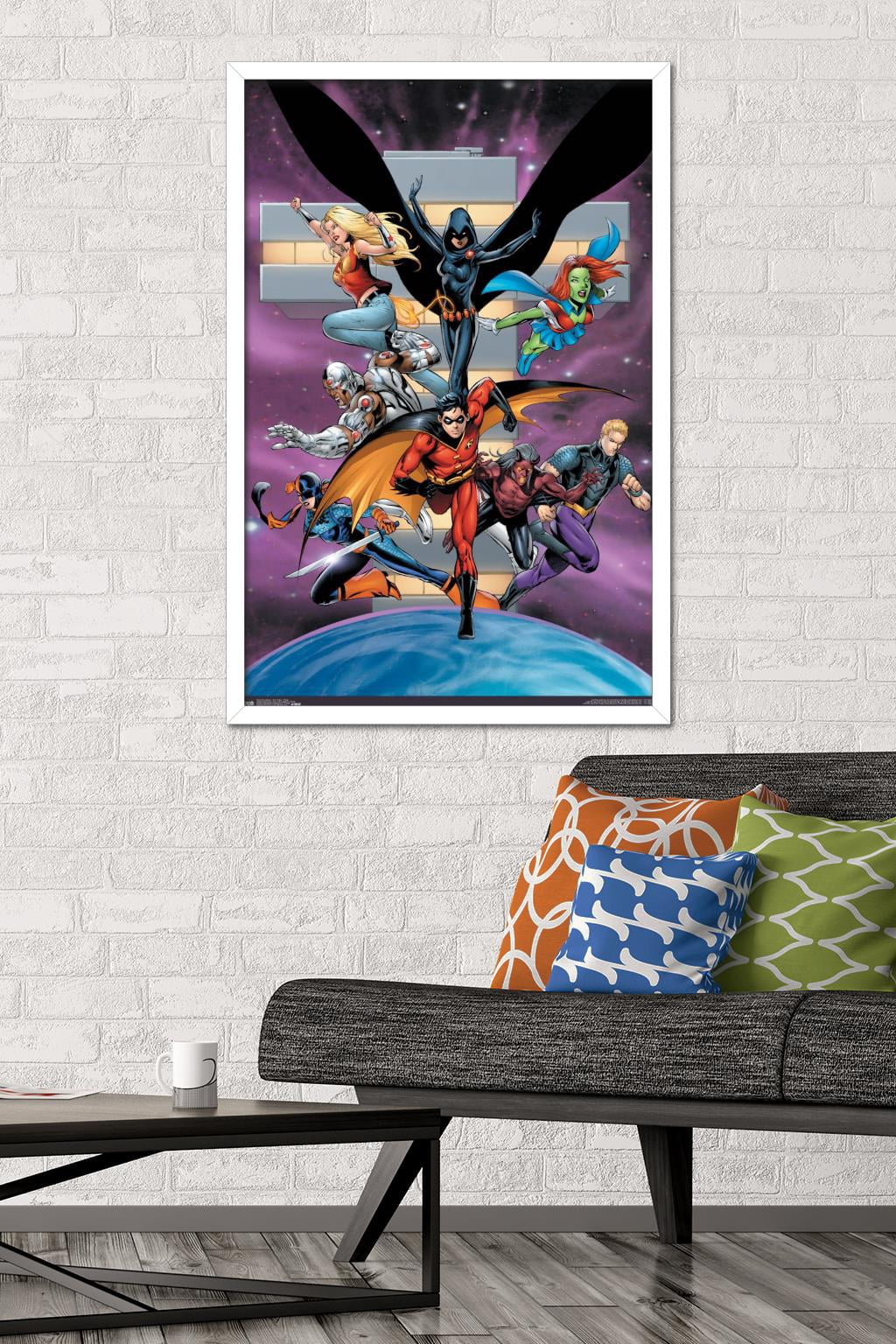DC Comics - Teen Titans - Group Wall Poster, 22.375" x 34", Framed