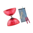 thumbnail image 2 of HILABEE Ensemble Diabolo Chinois Professionnel Amusant 3 Roulements pour Adultes Débutants Enfants Rouge, 2 of 9