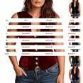 thumbnail image 2 of Yigetop Women Sleeveless Waistcoat Vest Deep V Neck Button Front Ruched Slim Corset Style Cropped Tank Top Soft Comfy Purple XXL, 2 of 5