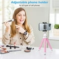 UBeesize Phone Tripod, Portable and Flexible Tripod with Wireless Remote and Universal Clip, Compatible with All Cell Phones/ Cameras, Cell Phone Tripod Stand for Video Recording(Pink) - image 5 of 7