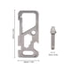 thumbnail image 2 of Outdoor Multi-Tool Titanium Alloy Clip Key Chain Holder Bottle Opener Wrench Bike Tool, 2 of 4