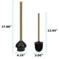 thumbnail image 4 of modern sleek toilet bowl brush and Toilet plunger combo - Gold, 4 of 8