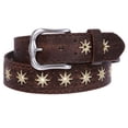 thumbnail image 2 of 1 1/2" (38 mm) Snap on Western Vintage Embossed Sunflower Leather Belt, 2 of 4