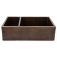 thumbnail image 3 of Premier Copper Products Ka25db33229 33" Farmhouse Double Basin Copper Kitchen Sink -, 3 of 3