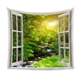 thumbnail image 1 of Tapiz de pared con diseño de ventana, 150 x 130 cm, microtela, fibra, 1 of 2