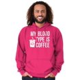 thumbnail image 5 of My Blood Type Coffee Caffeine Addict Hoodie Sweatshirt Women Brisco Brands X, 5 of 6