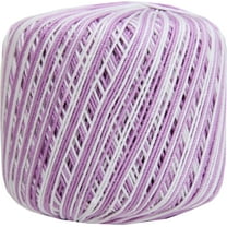 Threadart 100% Pure Cotton Multicolor Crochet Thread - Size 3 - Color 47 - Variegated Lavenders
