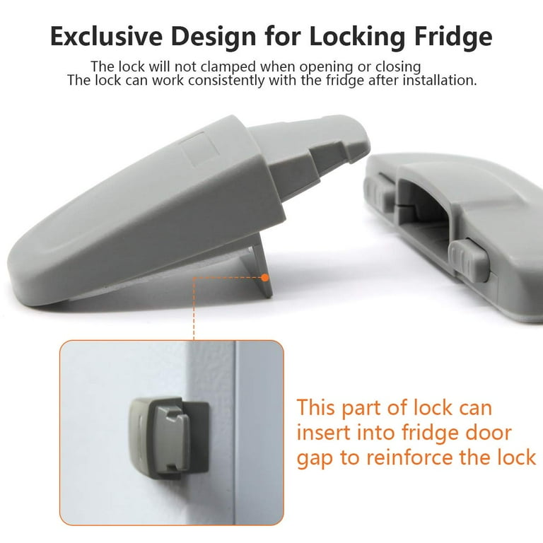 Kisangel 3pcs hasp Lock Fridge Latch Freezer Latch to Keep Door Closed  Freezer Door latches Toolbox latches Lock Boat latches Rubber Draw Latch t