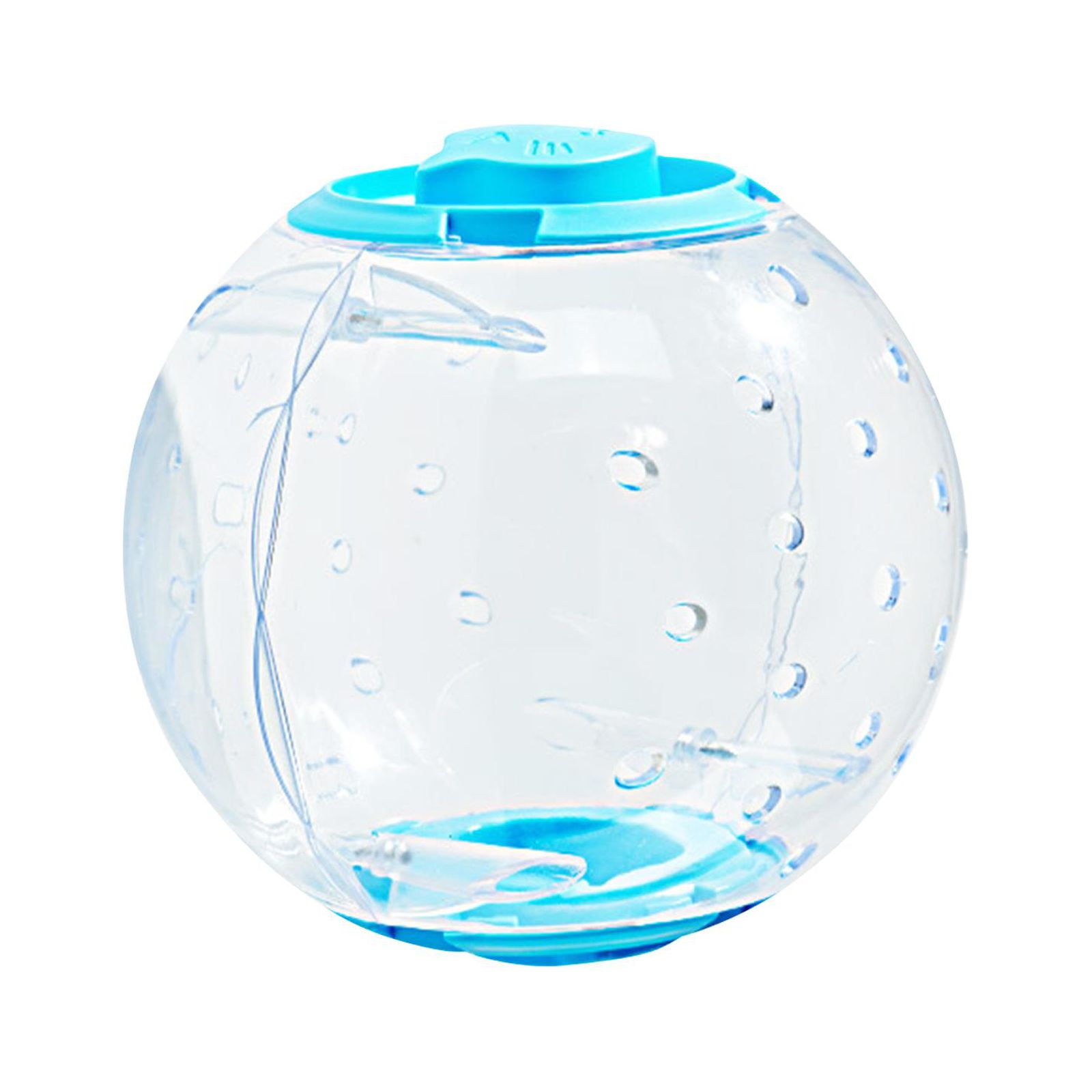 7inch Hamster Wheel Jogging Ball Multiple Vent Holes Versatile Cage Accessories Convenient Assemble Interactive Toy Transparent Blue
