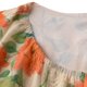 thumbnail image 5 of Mujeres Tops Casual Elegante Impresión de Gasa Reunido Escote Blusa Suave Verano Transpirable, 5 of 9