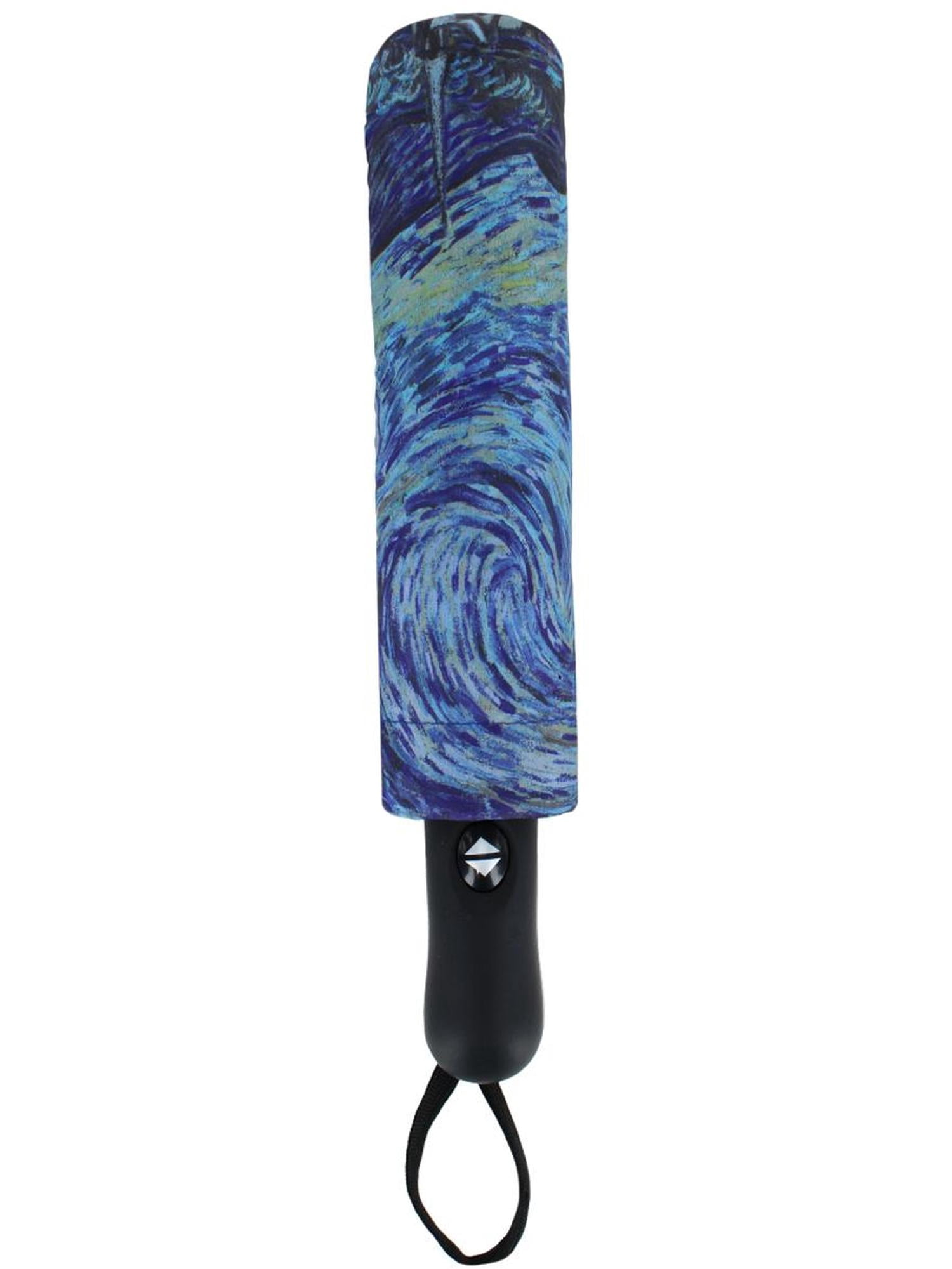CTM  Van Gogh Starry Night Auto Open Compact Umbrella (Women)