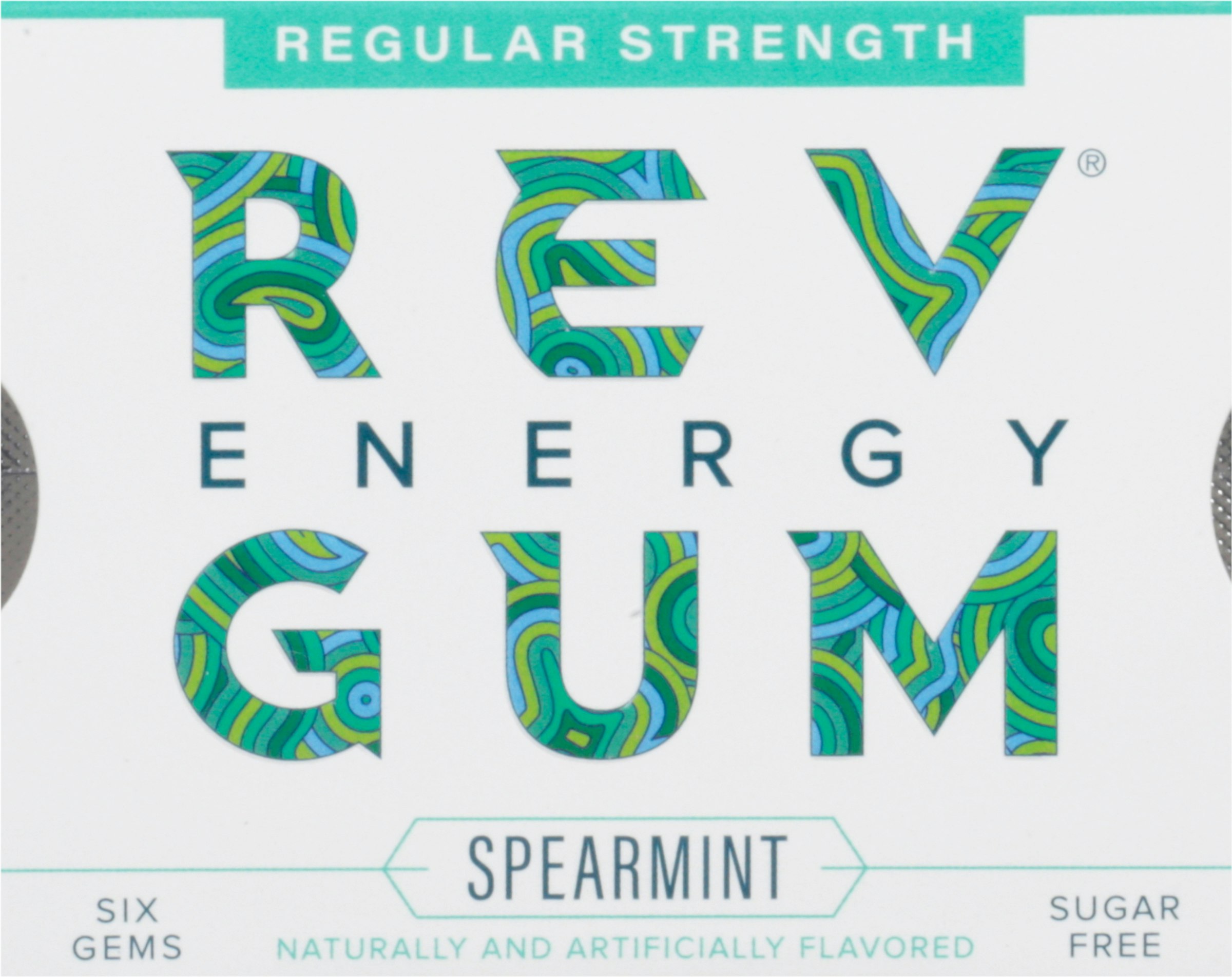 Rev Spearmint Gum Regular Strength 6 Pc - Pack Of 12