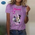 thumbnail image 1 of Women's Summer Casual T-Shirt 2023 Fashion Disney Mickey Mouse Print Short-Sleeved Pullover New Oversized Round Neck Loose Top130 Gao Jinjia LED, 1 of 2