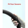 thumbnail image 3 of 38cm/15'' Round Shape Universal Black Suede Anti-skid Car Steering Wheel Cover, 3 of 5