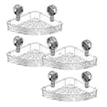 thumbnail image 1 of Oleegame 2PC Spoon And Lid Rest Suction Cup Shelf Removable Multifunctional Triangle & Rectangle Storage Bathroom Shower Basket Wall Mounted Organizer Shelf (2pcs）, 1 of 8