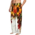 thumbnail image 2 of Easygdp Thanksgiving With Autumn Men's Pajama Pant, Sleep Elastic Waistband Lounge Pants - Medium, 2 of 9