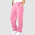 thumbnail image 5 of Men's Straigh Sweatpants Open Bottom Fleece Jogger Drawstring Sweatpants for Men with Pockets, 5 of 18