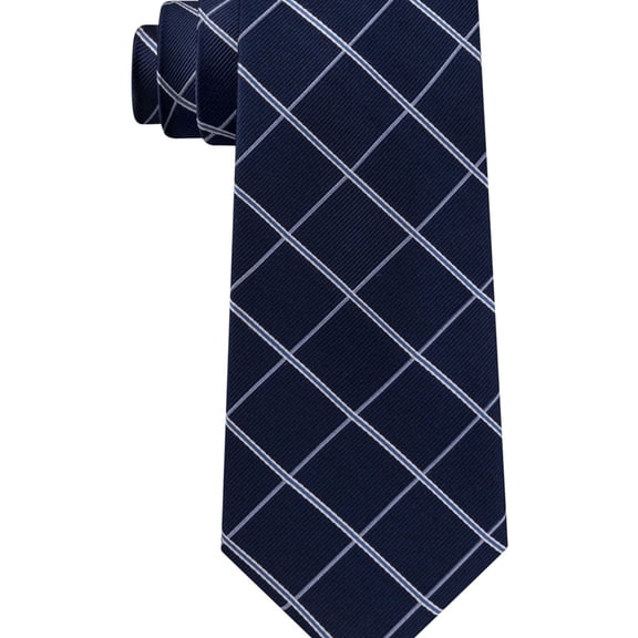 Club Room Mens Oxford Self-tied Necktie, Blue, One Size
