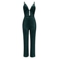 thumbnail image 4 of New Women's Suspender Jumpsuit with Sequined Trousers - High Waist, Wide Leg, Casual Party Outfit, 4 of 5