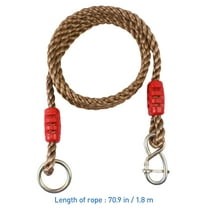 Toyandona Swing Rope Light Brown 1 Set 70.9 Inch Adjustable Load-Bearing 300KG Playground Accessory