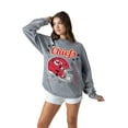 thumbnail image 2 of Women's Gameday Couture Gray Kansas City Chiefs Starbound Oversized Snow Wash Long Sleeve T-Shirt, 2 of 6