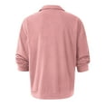 thumbnail image 3 of Innerwin Tee Lapel Neck Men T Shirts Work Solid Color Athletic Polo Shirt Pink 2XL, 3 of 6