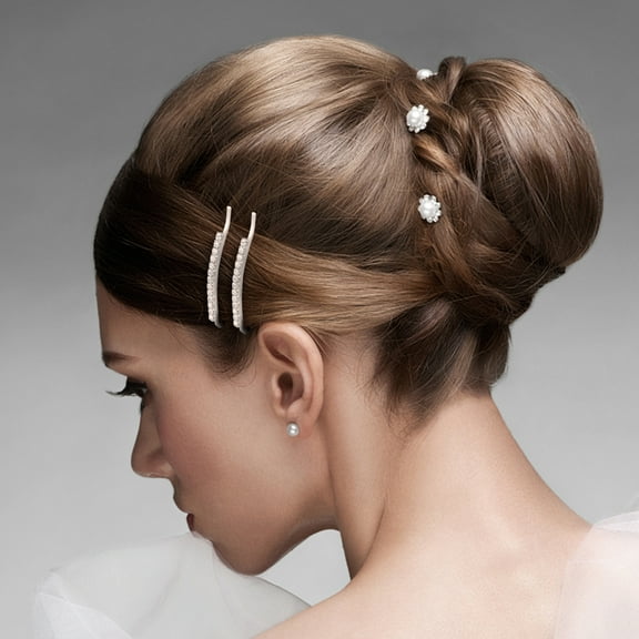 SEWCHICS Set of 12 Jeweled Metal Hair Barrettes for Women, Elegant Hair Clips and Accessories for Daily Wear and Special Occasions