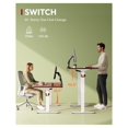Height Adjustable Standing Desk 1 Inch Thick Solid Top 55x28 Sit Stand ...