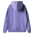 thumbnail image 6 of Mohiass Women 2025 Fall Y2K Fleece Hoodies Oversized Long Sleeve Sweatshirts Comfy Casual Basic Pullover Tops Purple XL, 6 of 7