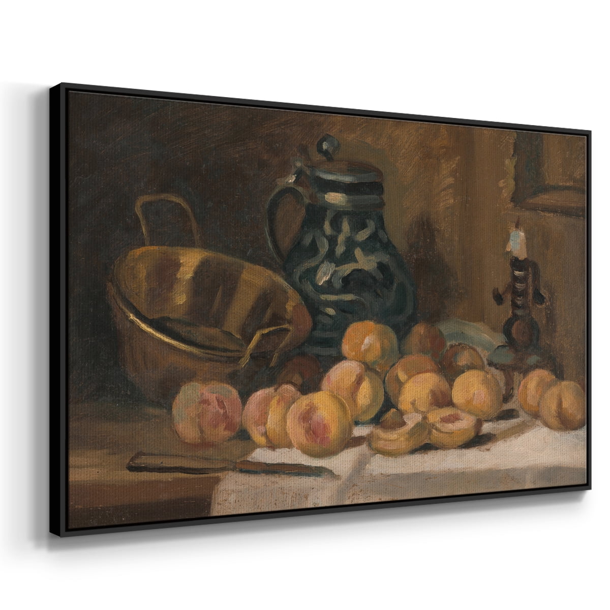 Vintage Botanical Print-LXXXII By Wexford Home Framed in Black Wood Gallery Wrapped Canvas 17 in. x 25 in.