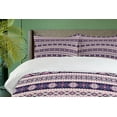 thumbnail image 4 of Ambesonne Aztec Duvet Cover Sets, Aboriginal Geometric Pattern, 2-King, Champagne Dark Purple, 4 of 7
