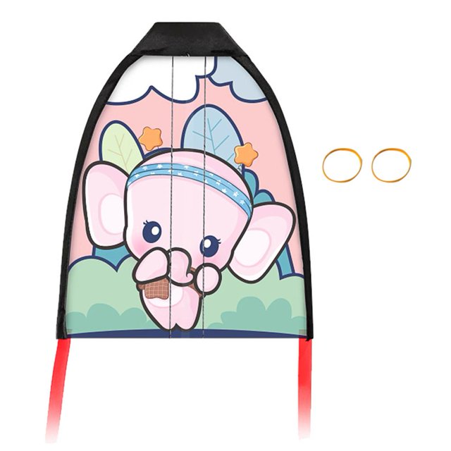 Cometa elástica de catapulta, cometa voladora de poliéster para patio de césped al aire libre (elefante) Tmvgtek libre de BPA
