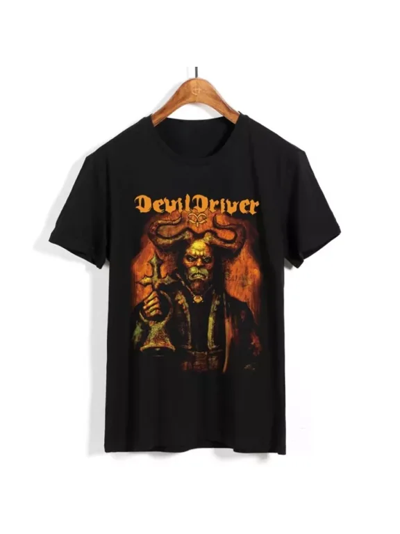 Vtg Devildriver Band Tour Concert Cotton Black Unisex All Size T Shirt LL222